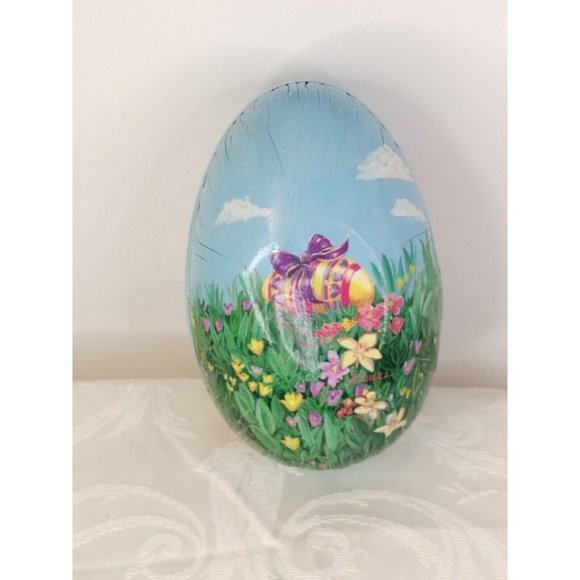 Easter Bunny Rabbit Elegant Oval Egg Canister W/Duck And Egg's Paper Mache... - Picture 3 of 7